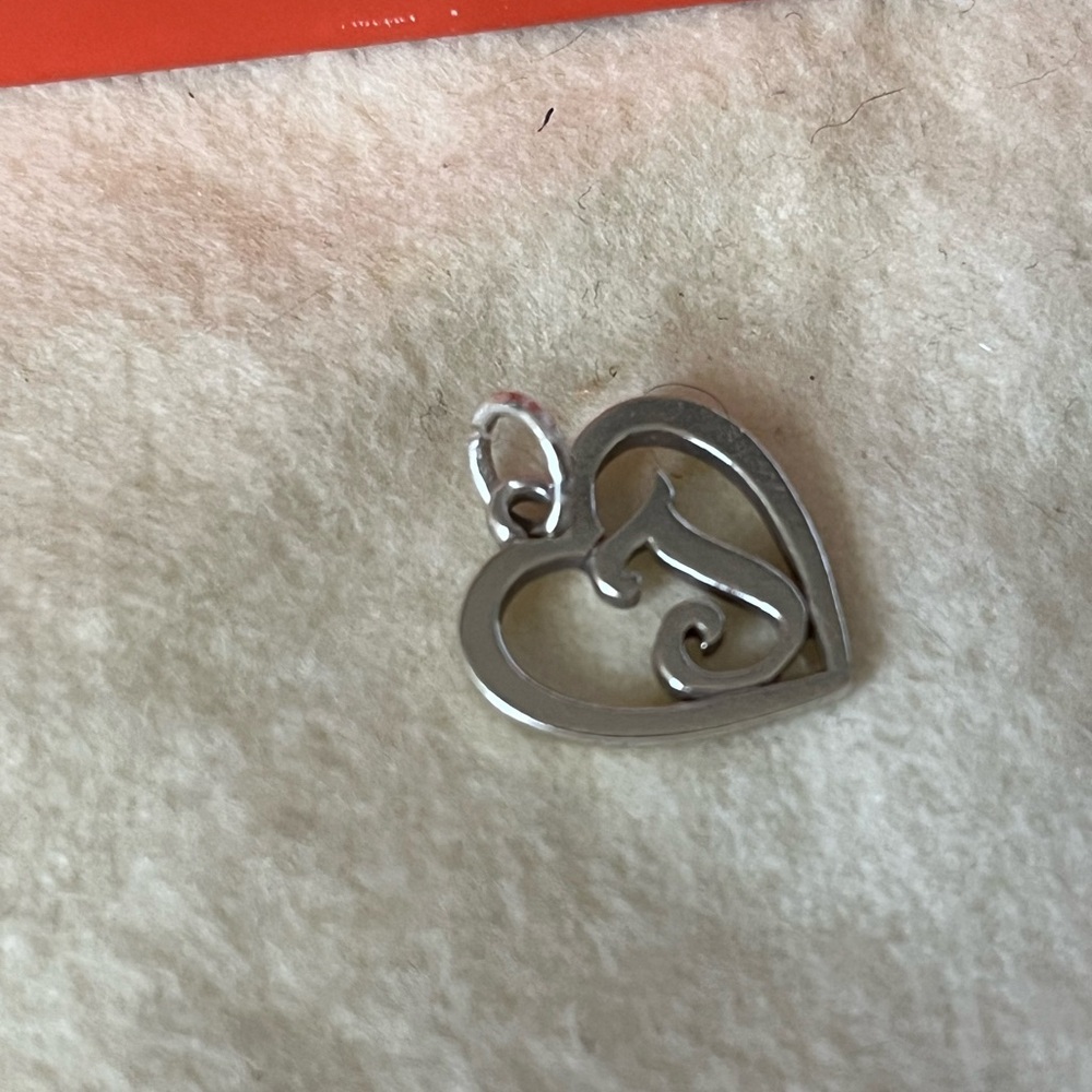 James Avery Heart Script Initial Charm - image 3